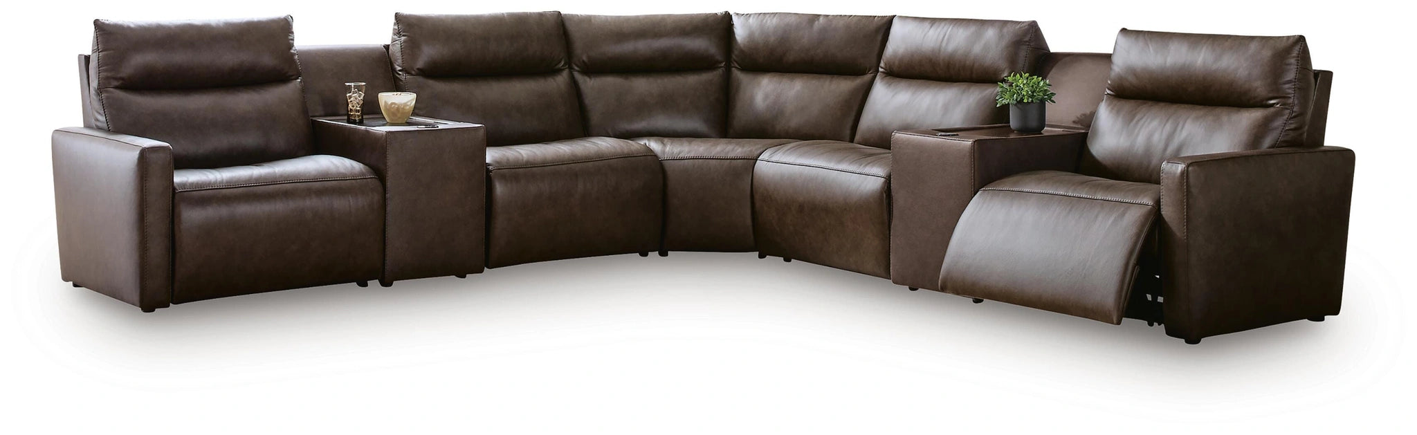 ModZ Power Reclining Sectional with Audio Consoles