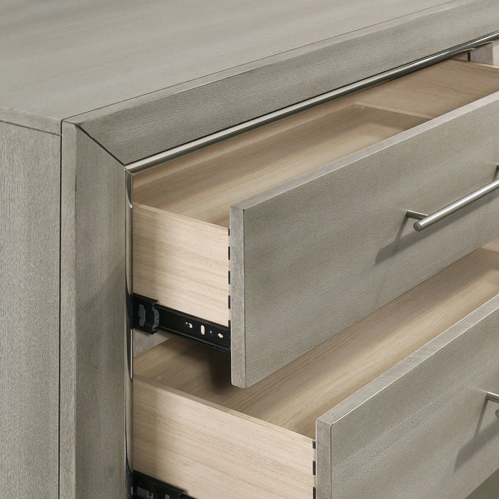 Lennox 2 Drawer Nightstand-Gray