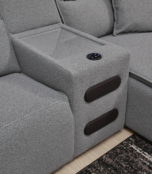 Modmax II Power Reclining Sectional with Chaise and Audio Console