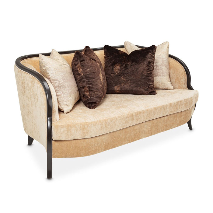 AICO Malibu Crest Loveseat in Dark Espresso