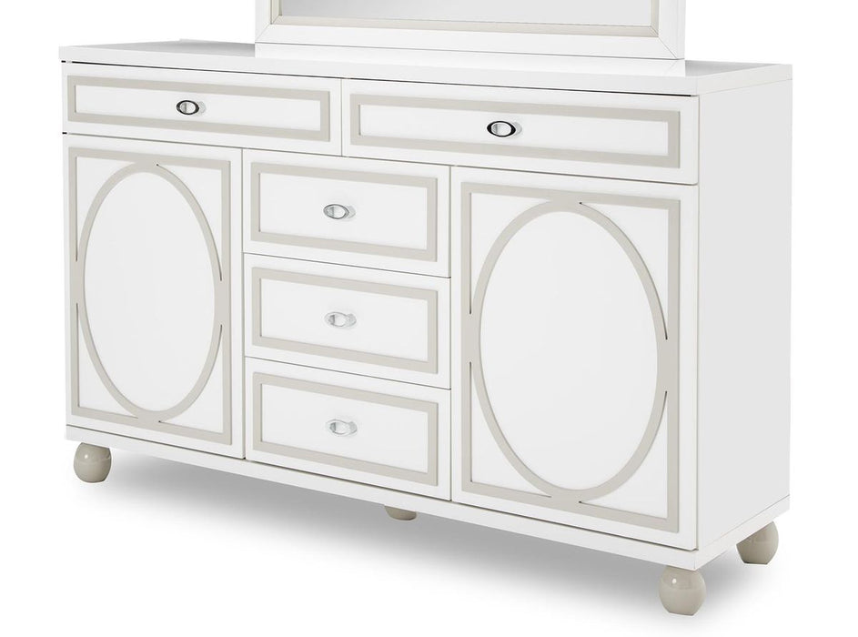 AICO Sky Tower Dresser in White Cloud