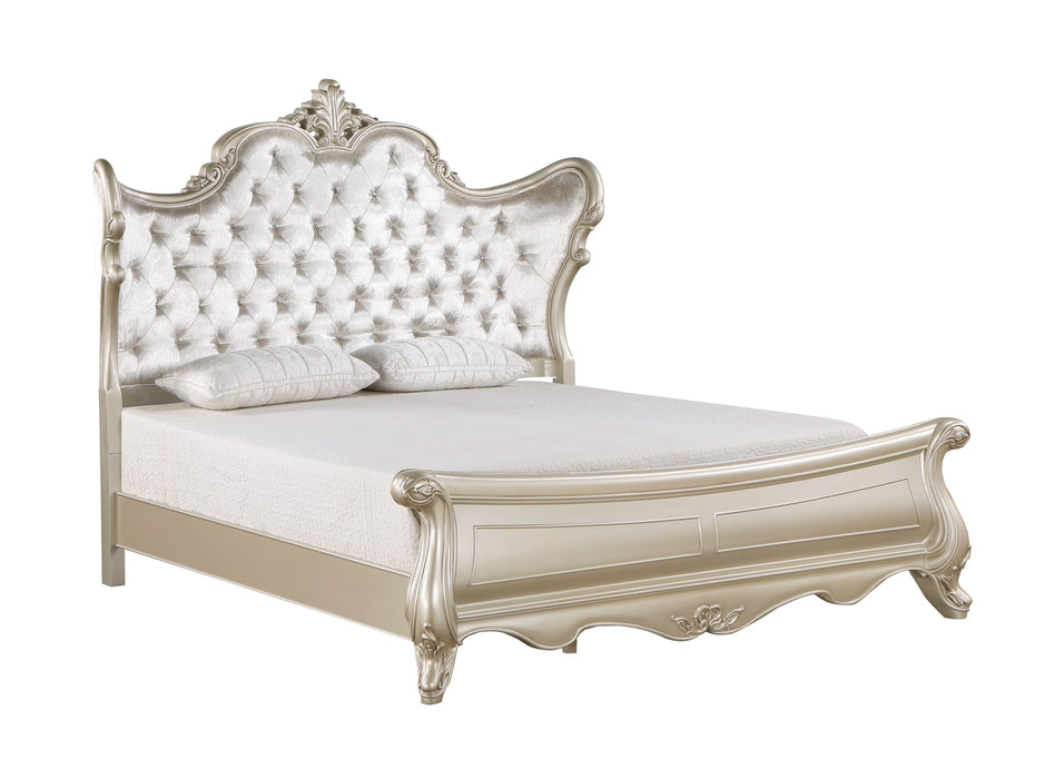 MONIQUE Eastern King-California King EK/WK PANEL FOOTBOARD & SLATS-CHAMPAGNE