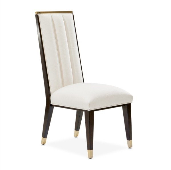 AICO Belmont Place Side Chair (Set of 2) in Espresso