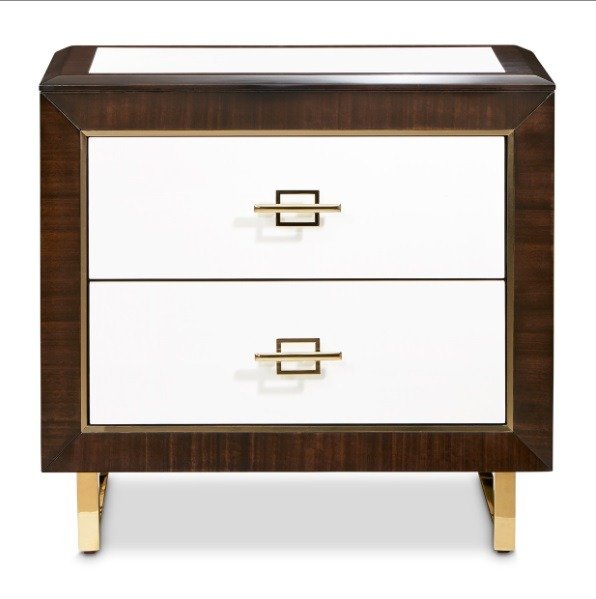 AICO Belmont Place Nightstand in Espresso