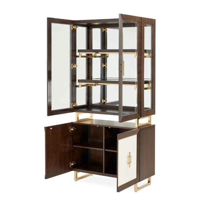 AICO Belmont Place Display Cabinet in Espresso