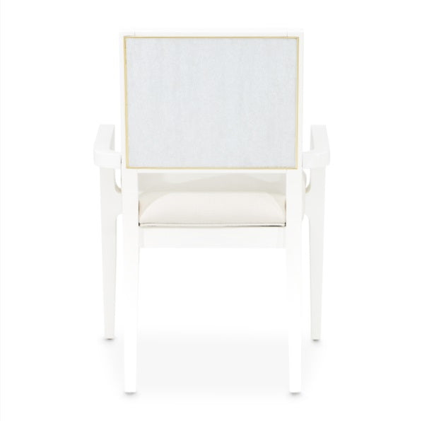 AICO Furniture Palm Gate Arm Chair (Set of 2) in Cloud White