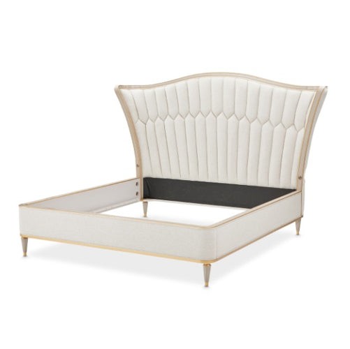 AICO Furniture St.Charles King Upholstered Bed in Dove Gray