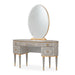 AICO Furniture St.Charles Vanity Desk with Mirror in Dove Gray image