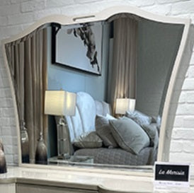 AICO Furniture La Marisia Dresser Mirror in Creamy Pearl image