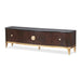 AICO Furniture Camellia Field Media Cabinet in Warm Pecan image