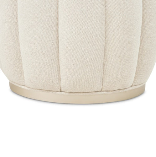 AICO Furniture Camellia Field Round Bench in Caramel