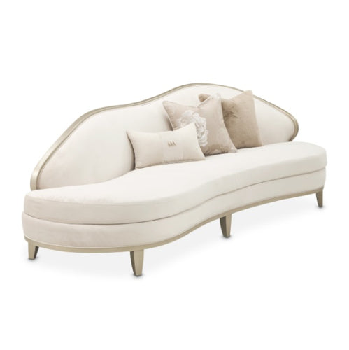 AICO Furniture Camellia Field Asymmetrical Sofa in Caramel