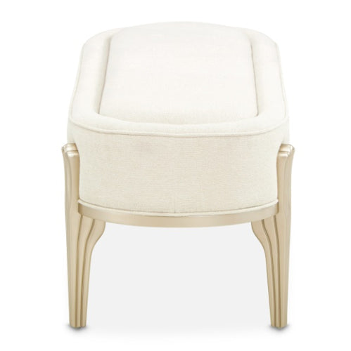 AICO Furniture Camellia Field Bench in Caramel