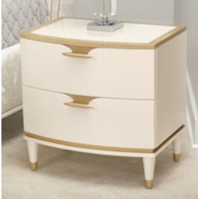 AICO Furniture La Terrazza Nightstand in Creamy Pearl image