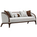 AICO Furniture Houston Sofa Pebble in Walnut image