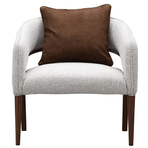 AICO Furniture Houston Accent Chair Pebble in Walnut