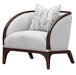 AICO Furniture Houston Matching Chair Pebble in Walnut image