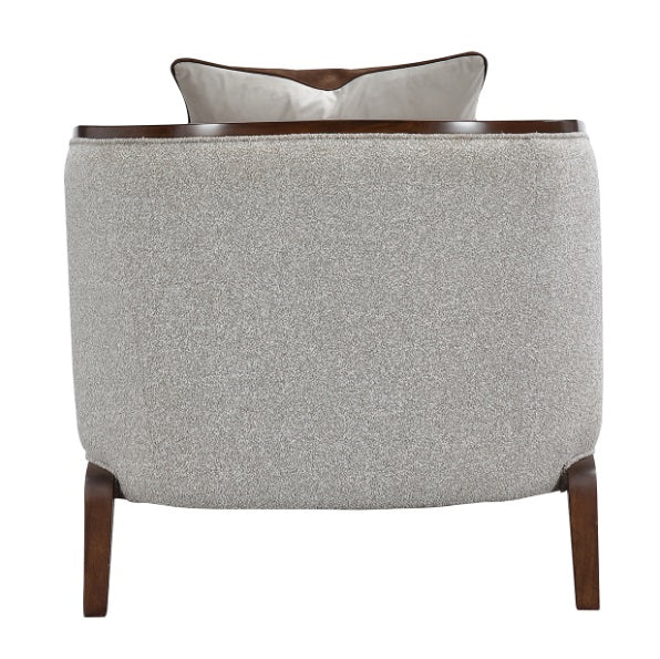 AICO Furniture Houston Chaise Pebble in Walnut