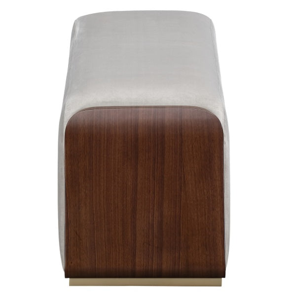 AICO Furniture Houston Accent Bench in Walnut