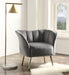 Reese Gray Velvet & Gold Accent Chair image