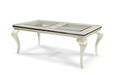 Hollywood Swank Leg Dining Table in Pearl Caviar image