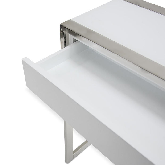 State St Console Table in Glossy White