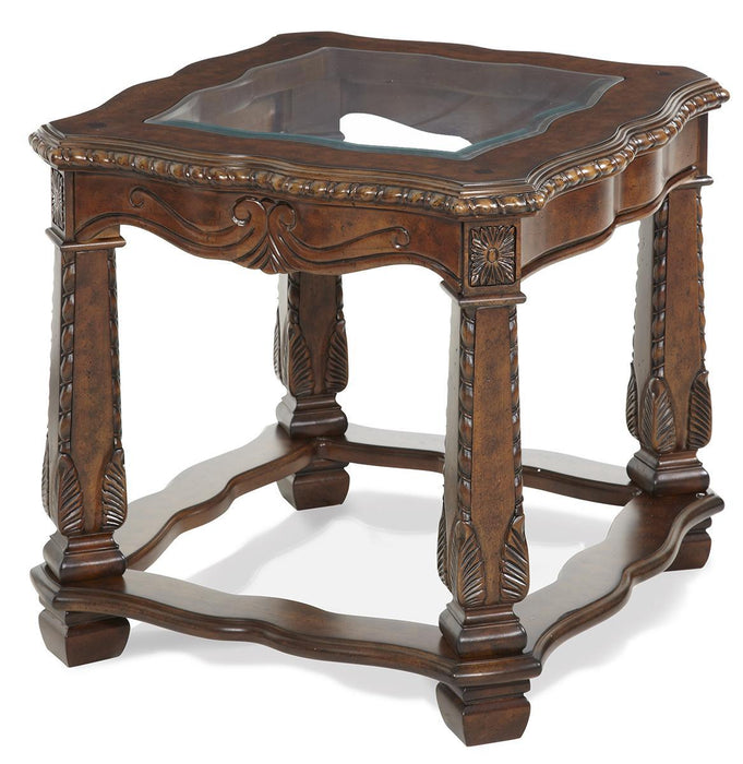 Windsor Court End Table in Vintage Fruitwood