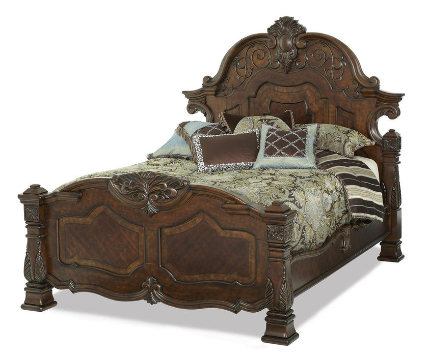 Windsor Court Queen Mansion Bed in Vintage Fruitwood 70000QNMB-54