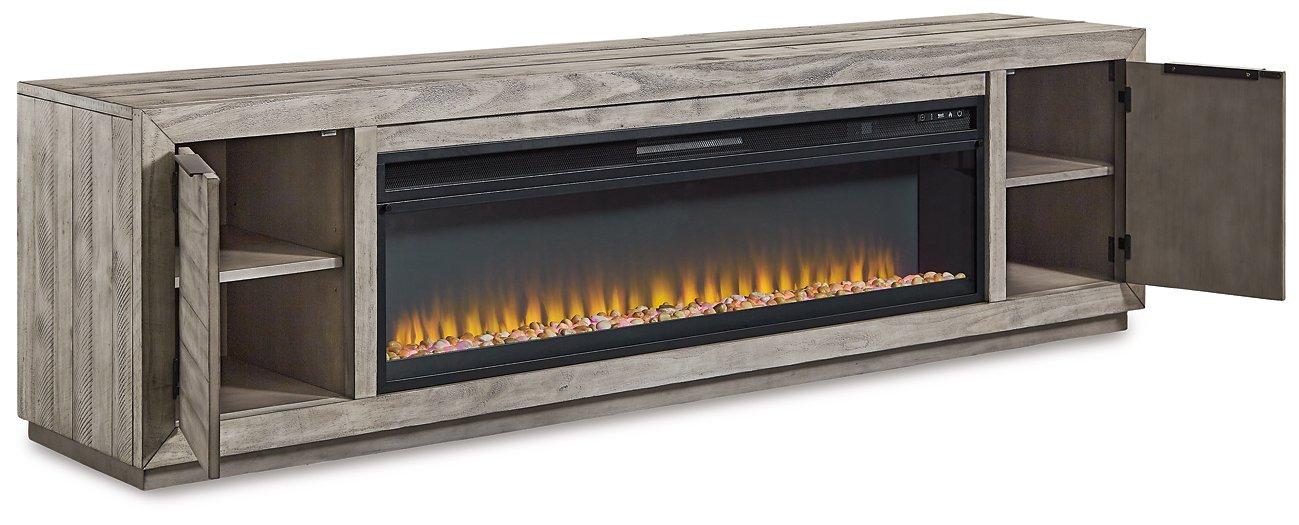 Naydell 92" TV Stand with Electric Fireplace