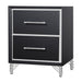 Ava 2 Drawer Nightstand-Ebony