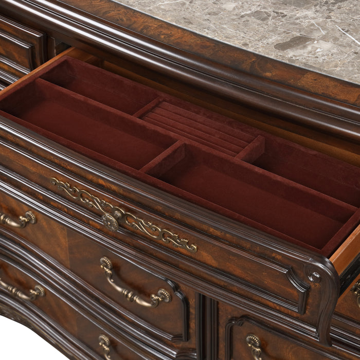 Bella Notte Dresser- Mahogany Brown