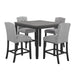 Daphne 5 Pc Gray 42" Counter Set W/Gray Chairs