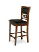 Gia 3 Pc 30" Storage Counter Table & 2 Chairs-Brown