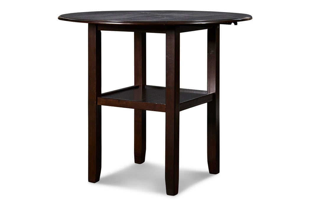 Gia 3 Pc 42" Counter Drop Leaf Table & 2 Chairs-Ebony
