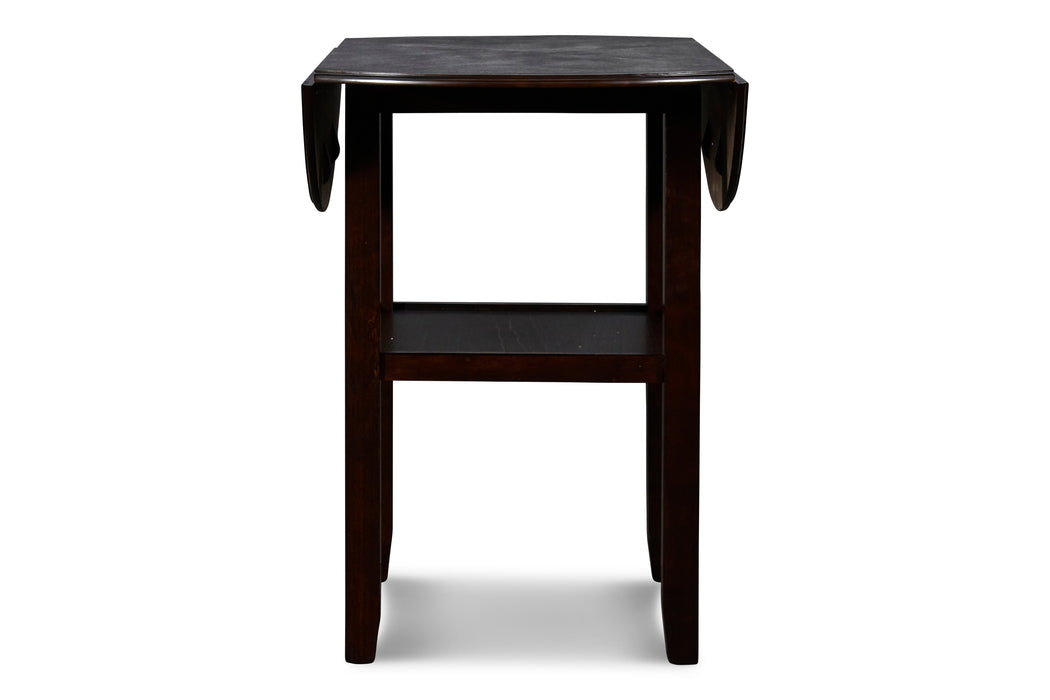 Gia 3 Pc 42" Counter Drop Leaf Table & 2 Chairs-Ebony