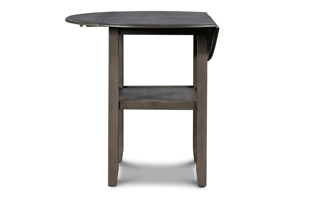 Gia 3 Pc 42" Counter Drop Leaf Table & 2 Chairs-Gray