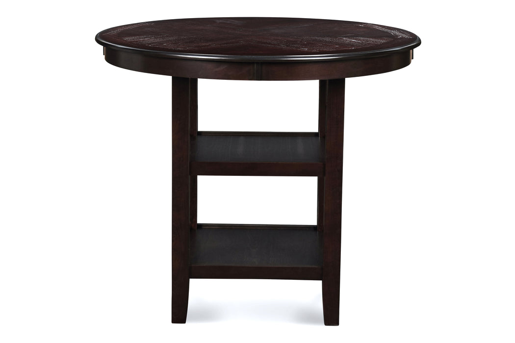 Gia 5 Pc 42" Round Counter Dining Table & 4 Chairs-Ebony
