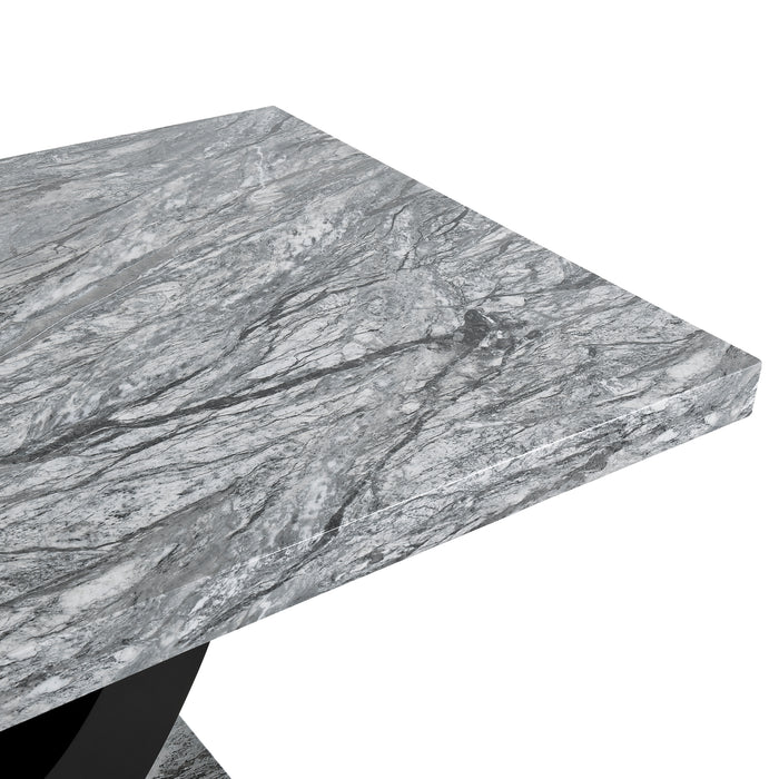 Lyra Dining Table Top And Base Bottom Marble