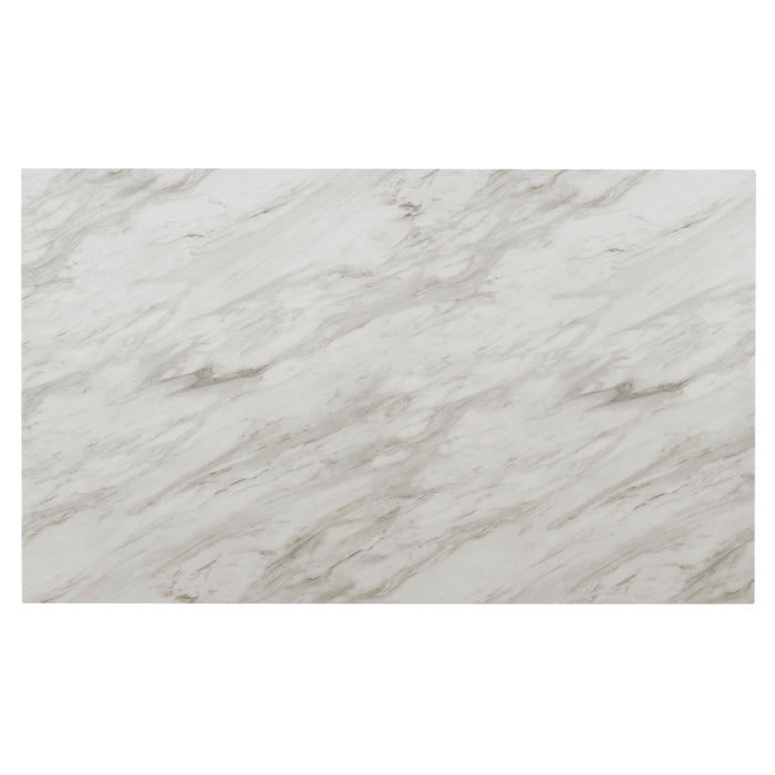 Celeste 64" Dining Table-Espresso/Faux Marble