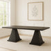 Plateau Rectangle Table Pedestal Base-Rustic Espresso