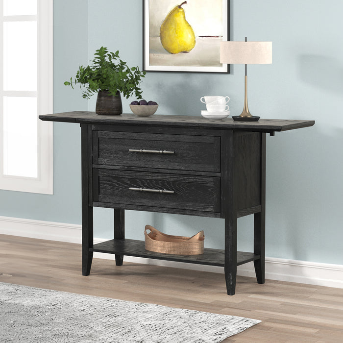 Sable Crest Drop Leaf Server-Black