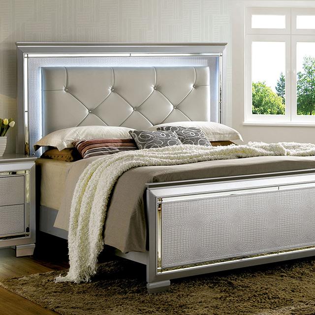 Bellagrand Bed Oak, Silver & Black