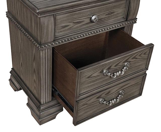 Pamphilos 4 & 5 Piece Queen Bedroom Set Gray & White