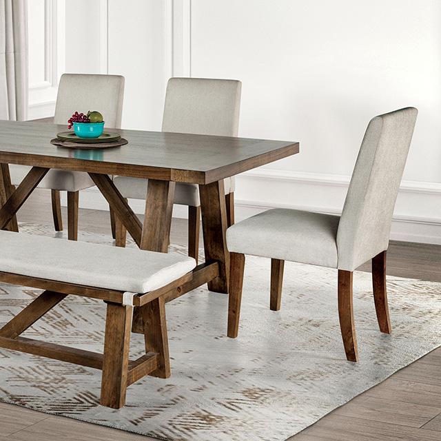 Losone Dining Table Set with Bench Rustic