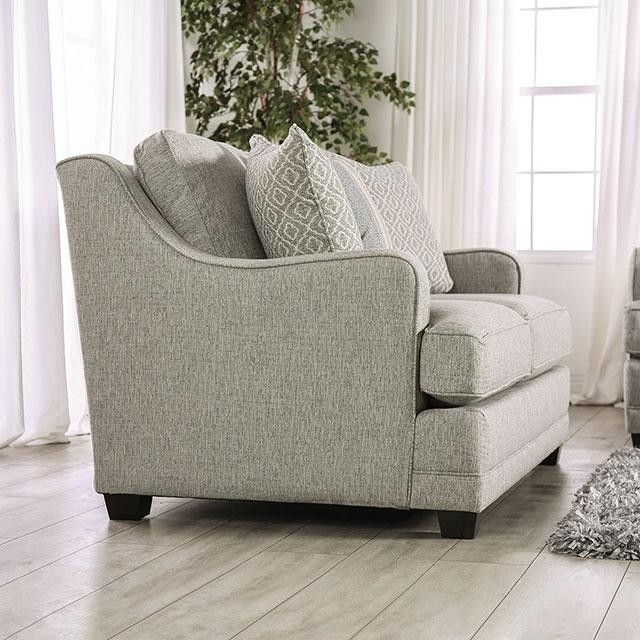 STEPHNEY Loveseat, Gray/Gold