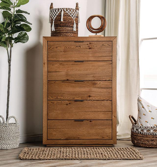 LEIRVIK Chest, Light Walnut