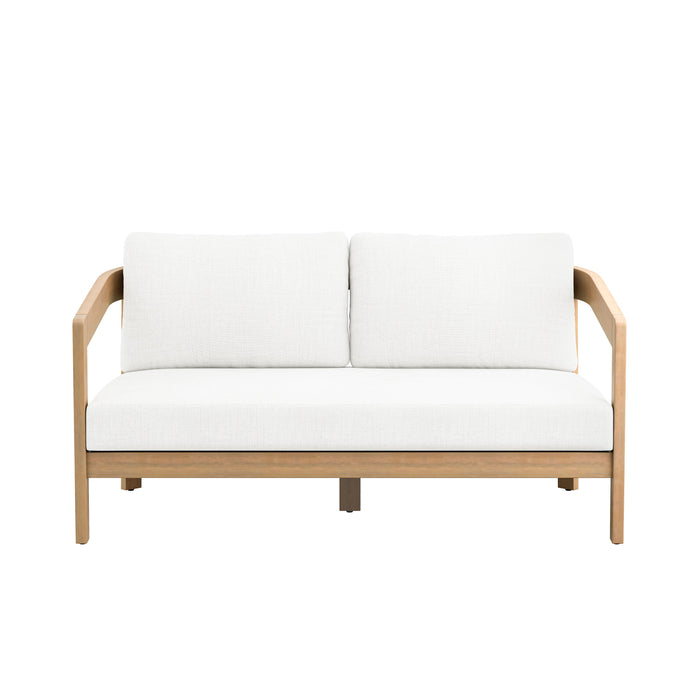 Wesley Patio Loveseat W/ White Cushions