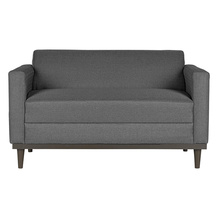 AIDEN LOVESEAT W/2 THROW PILLOWS-SILVER GRAY