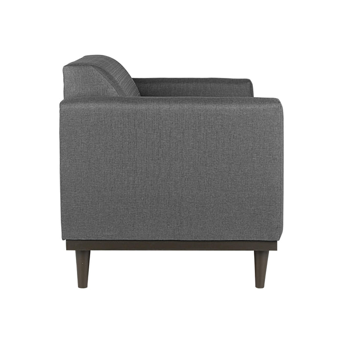 AIDEN LOVESEAT W/2 THROW PILLOWS-SILVER GRAY