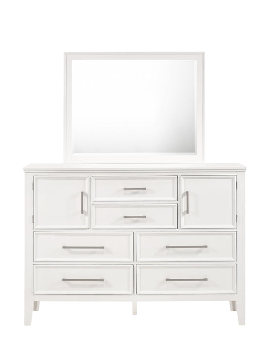 ANDOVER 60" DRESSER W/DOORS-WHITE